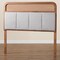 Baxton Studio Esti Mid-Century Modern Fabric and Wood King Size Headboard with Rattan 238-12884-ZORO - alternate 5